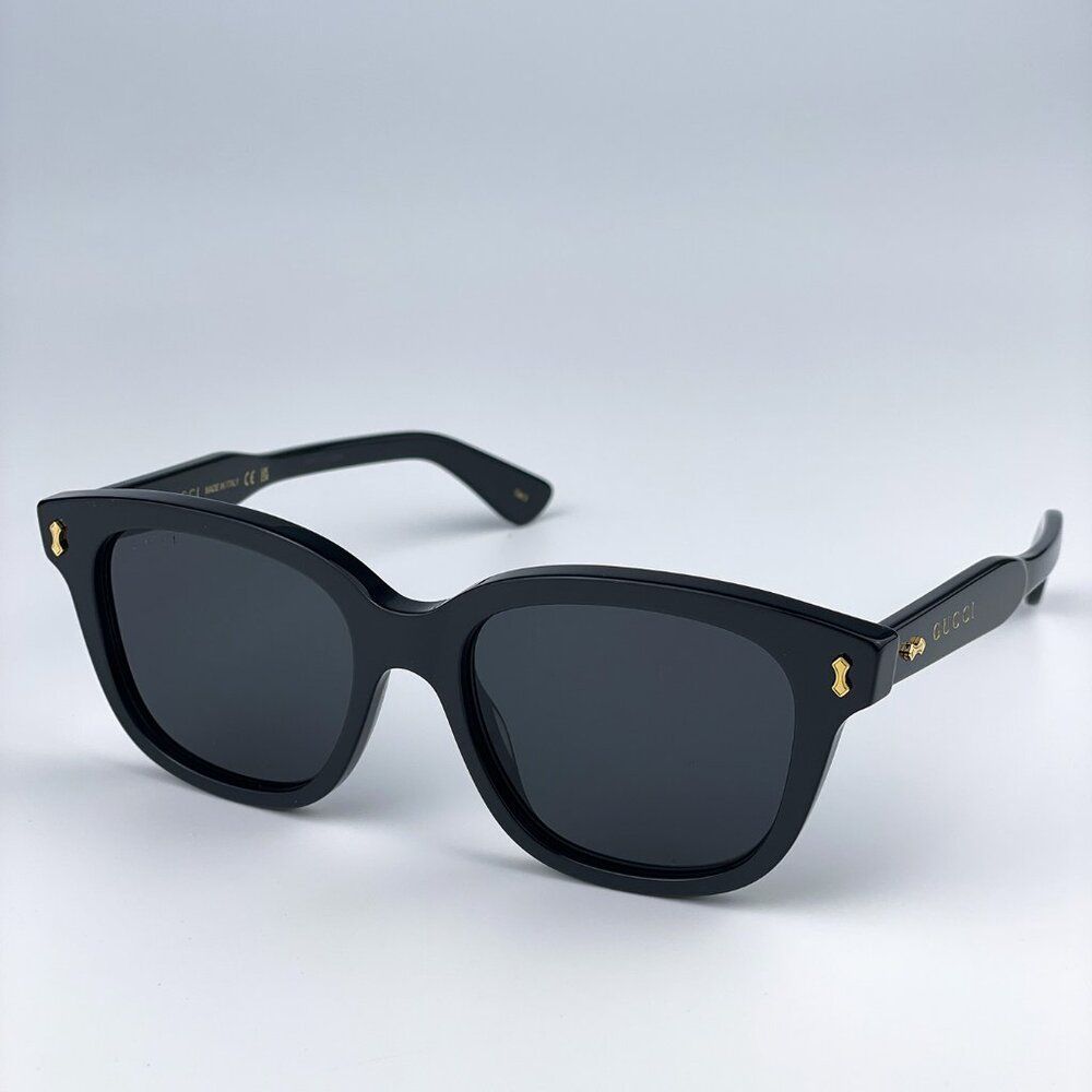 New Gucci Gg1264s 001 Black Grey Square Women Sunglasses